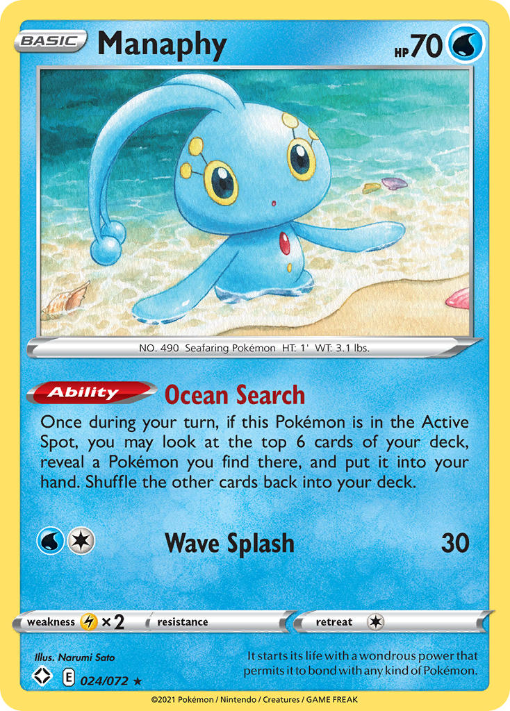 Manaphy (024/072) [Sword & Shield: Shining Fates] | Enigma On Main