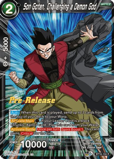 Son Goten, Challenging a Demon God (BT16-104) [Realm of the Gods Prerelease Promos] | Enigma On Main