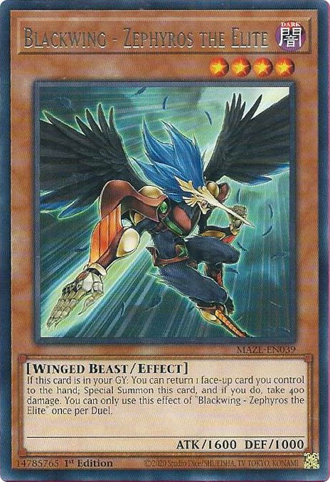 Blackwing - Zephyros the Elite [MAZE-EN039] Rare | Enigma On Main