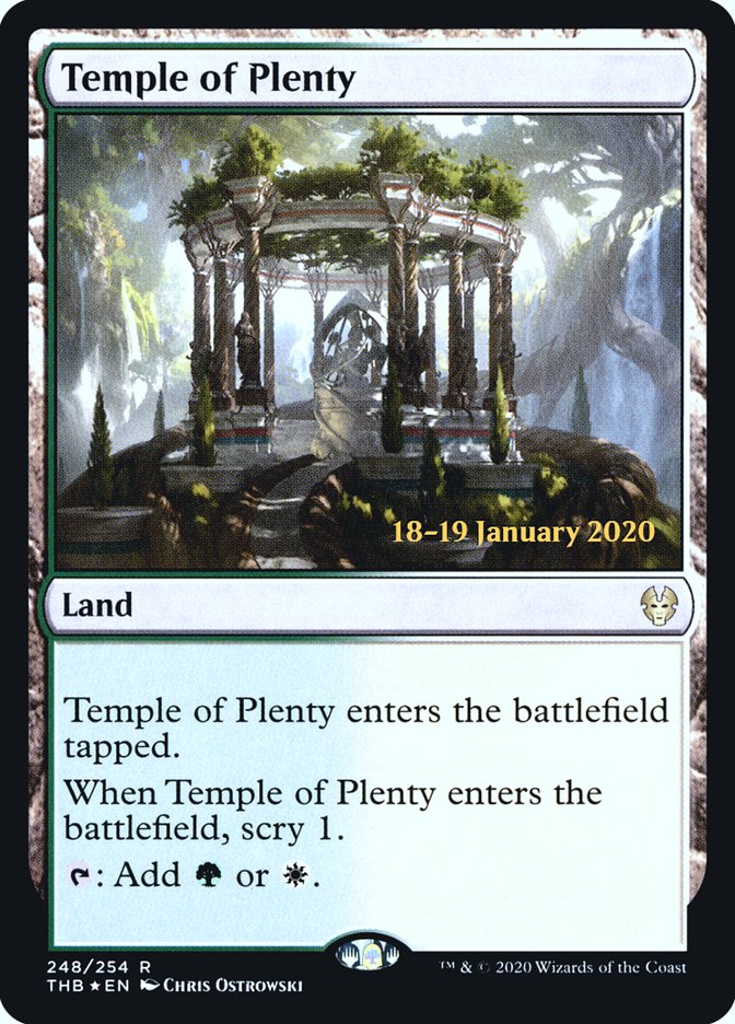 Temple of Plenty [Theros Beyond Death Prerelease Promos] | Enigma On Main