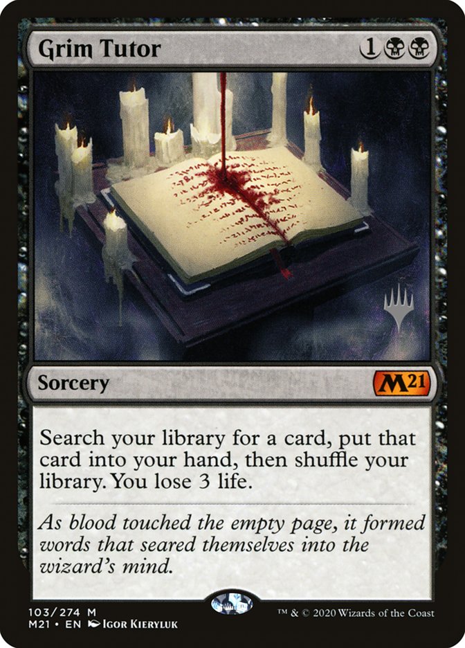 Grim Tutor (Promo Pack) [Core Set 2021 Promos] | Enigma On Main