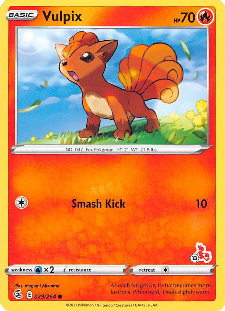 Vulpix (029/264) (Cinderace Stamp #13) [Battle Academy 2022] | Enigma On Main