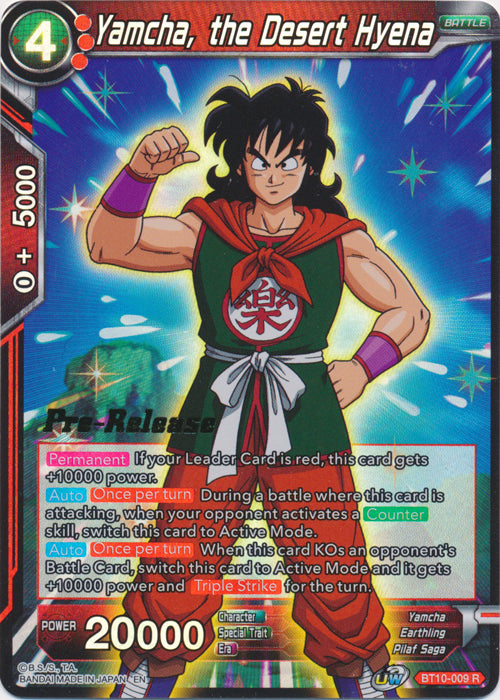 Yamcha, the Desert Hyena (BT10-009) [Rise of the Unison Warrior Prerelease Promos] | Enigma On Main