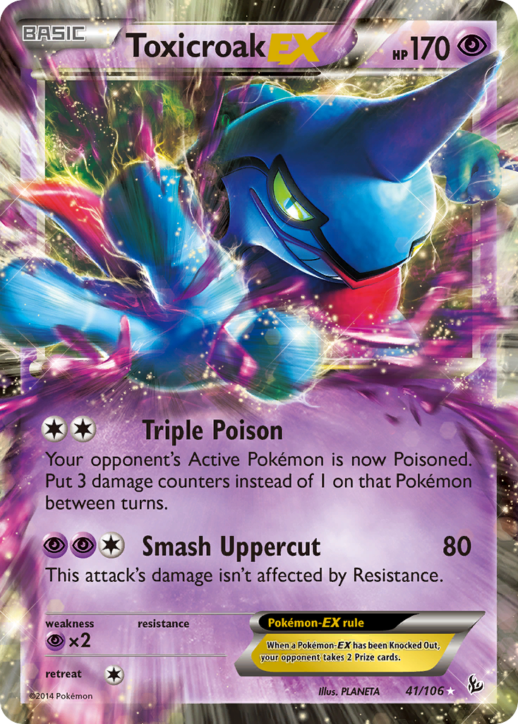 Toxicroak EX (41/106) [XY: Flashfire] | Enigma On Main