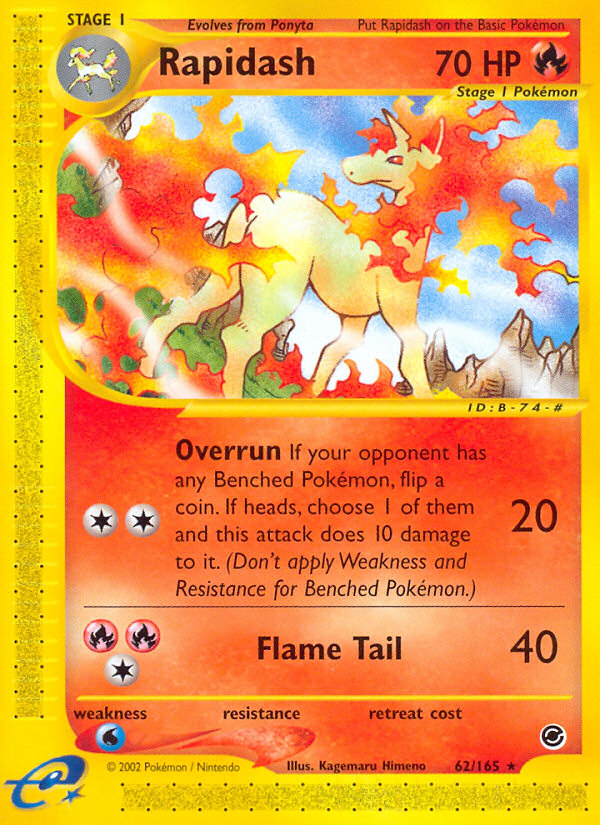 Rapidash (62/165) [Expedition: Base Set] | Enigma On Main