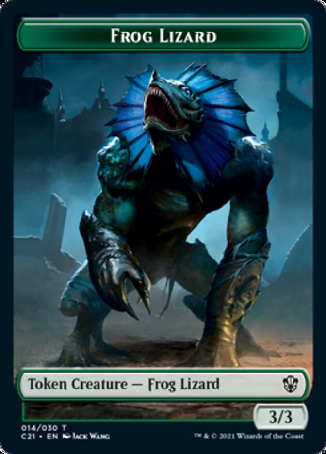 Frog Lizard // Elephant Token [Commander 2021 Tokens] | Enigma On Main