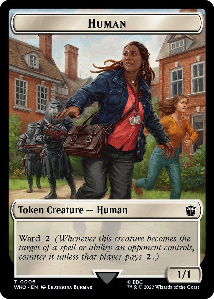 Human (0006) // Fish Double-Sided Token [Doctor Who Tokens] | Enigma On Main