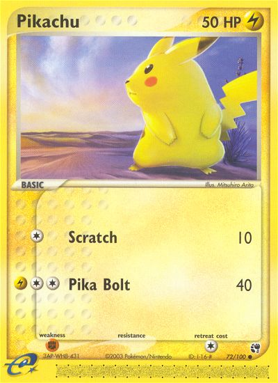 Pikachu (72/100) [EX: Sandstorm] | Enigma On Main