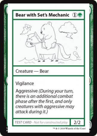 Bear with Set's Mechanic (2021 Edition) [Mystery Booster Playtest Cards] | Enigma On Main