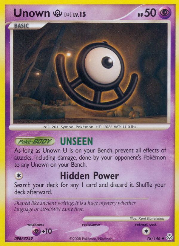 Unown U (78/146) [Diamond & Pearl: Legends Awakened] | Enigma On Main