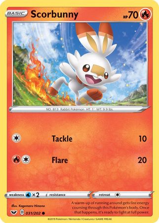 Scorbunny (031/202) (Premium Collection) [Sword & Shield: Base Set] | Enigma On Main