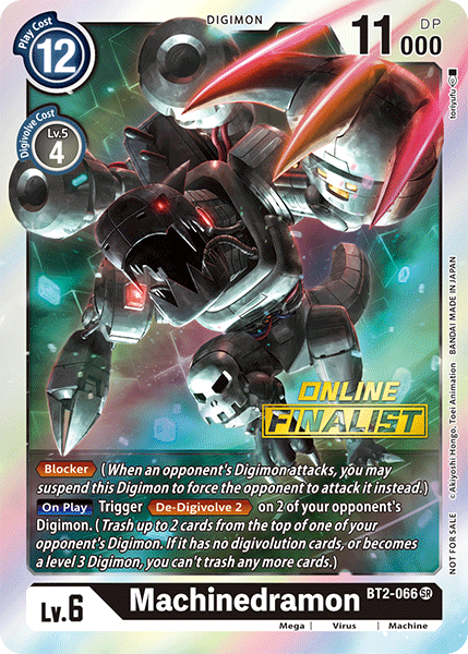 Machinedramon [BT2-066] (Online Finalist) [Release Special Booster Ver.1.0 Promos] | Enigma On Main