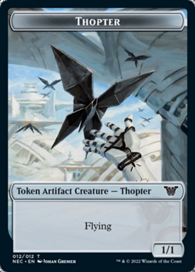 Thopter // Spirit (002) Double-sided Token [Kamigawa: Neon Dynasty Commander Tokens] | Enigma On Main