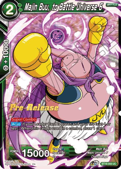 Majin Buu, to Battle Universe 6 (BT16-055) [Realm of the Gods Prerelease Promos] | Enigma On Main