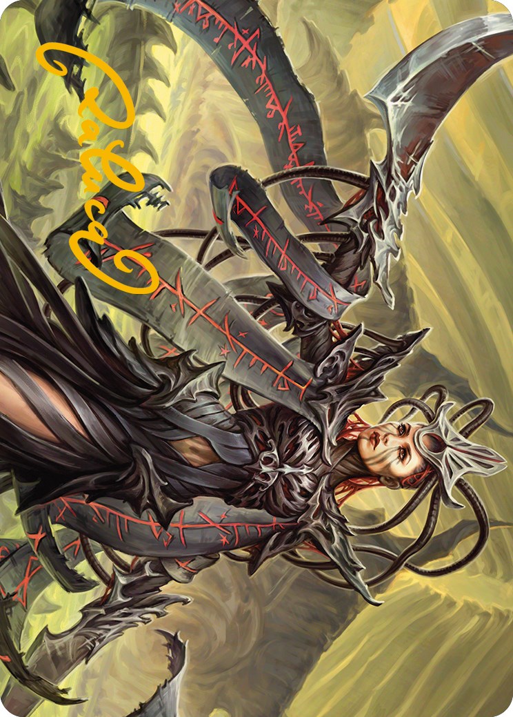 Testament Bearer Art Card (Gold-Stamped Signature) [Phyrexia: All Will Be One Art Series] | Enigma On Main
