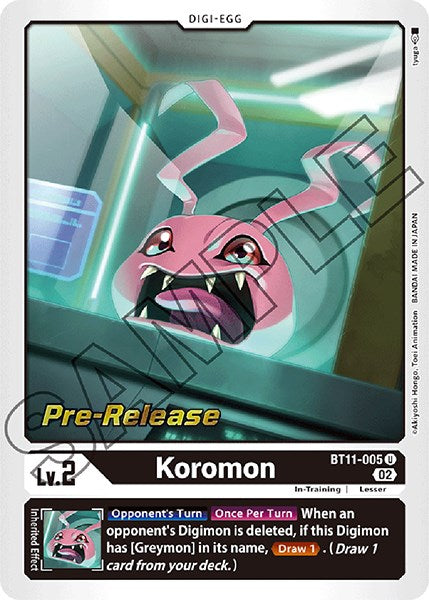 Koromon [BT11-005] [Dimensional Phase Pre-Release Promos] | Enigma On Main