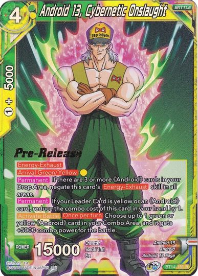 Android 13, Cybernetic Onslaught (BT14-151) [Cross Spirits Prerelease Promos] | Enigma On Main