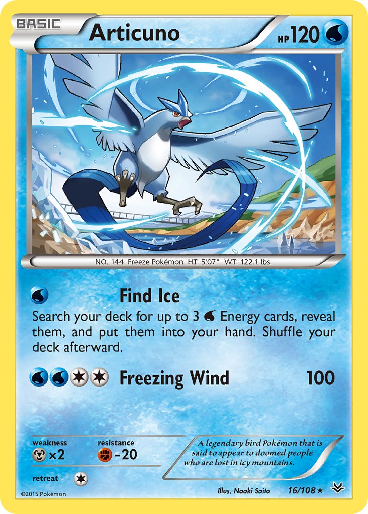 Articuno (16/108) (Theme Deck Exclusive) [XY: Roaring Skies] | Enigma On Main