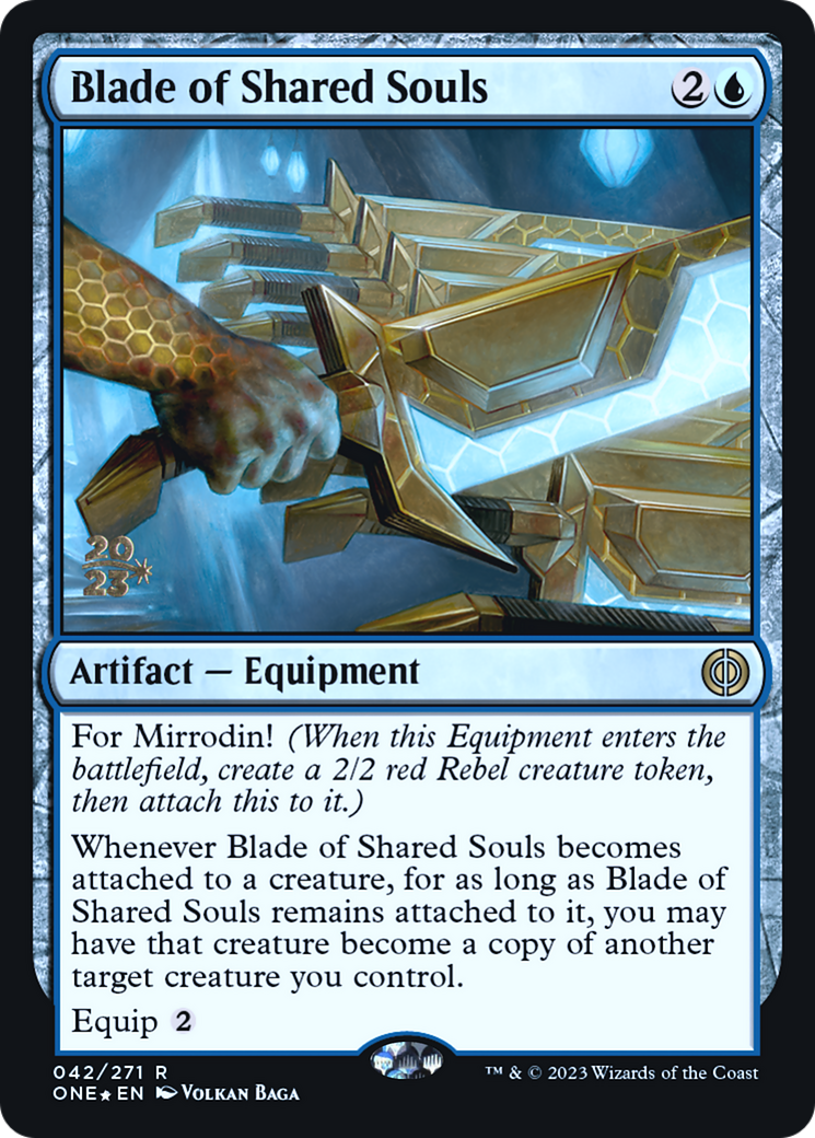 Blade of Shared Souls [Phyrexia: All Will Be One Prerelease Promos] | Enigma On Main