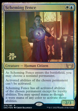 Scheming Fence [Streets of New Capenna Prerelease Promos] | Enigma On Main