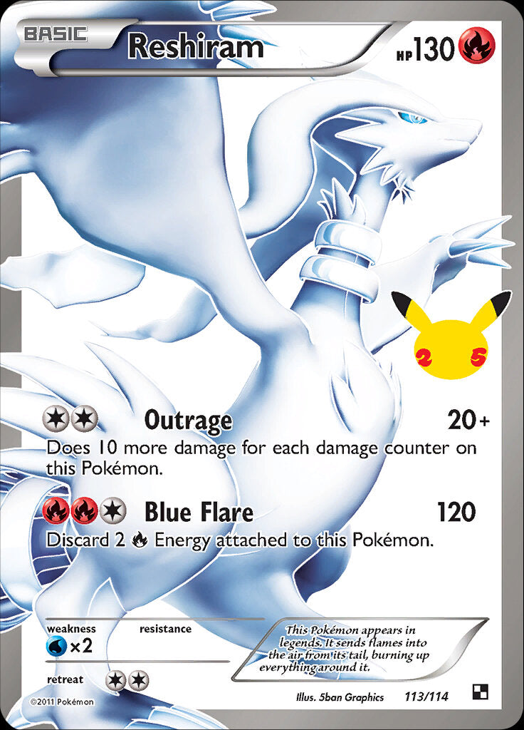 Reshiram (113/114) [Celebrations: 25th Anniversary - Classic Collection] | Enigma On Main