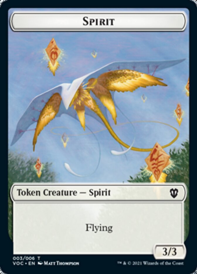 Spirit (003) // Thopter Double-sided Token [Innistrad: Crimson Vow Commander Tokens] | Enigma On Main