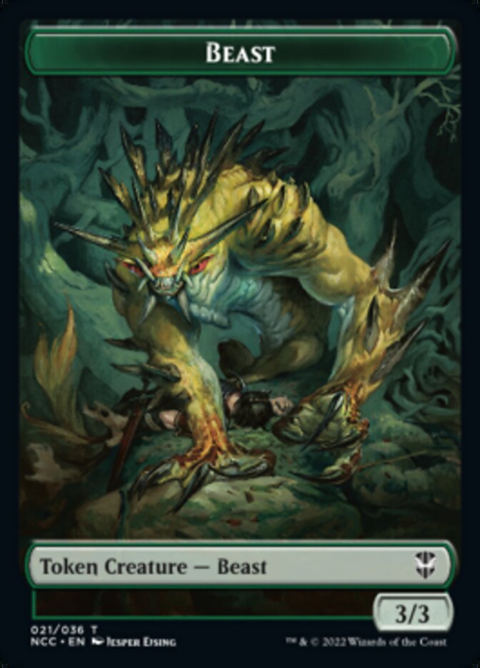 Plant // Beast Double-sided Token [Streets of New Capenna Commander Tokens] | Enigma On Main