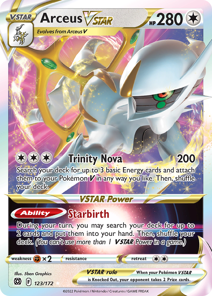 Arceus VSTAR (123/172) (Metal Card) [Sword & Shield: Brilliant Stars] | Enigma On Main