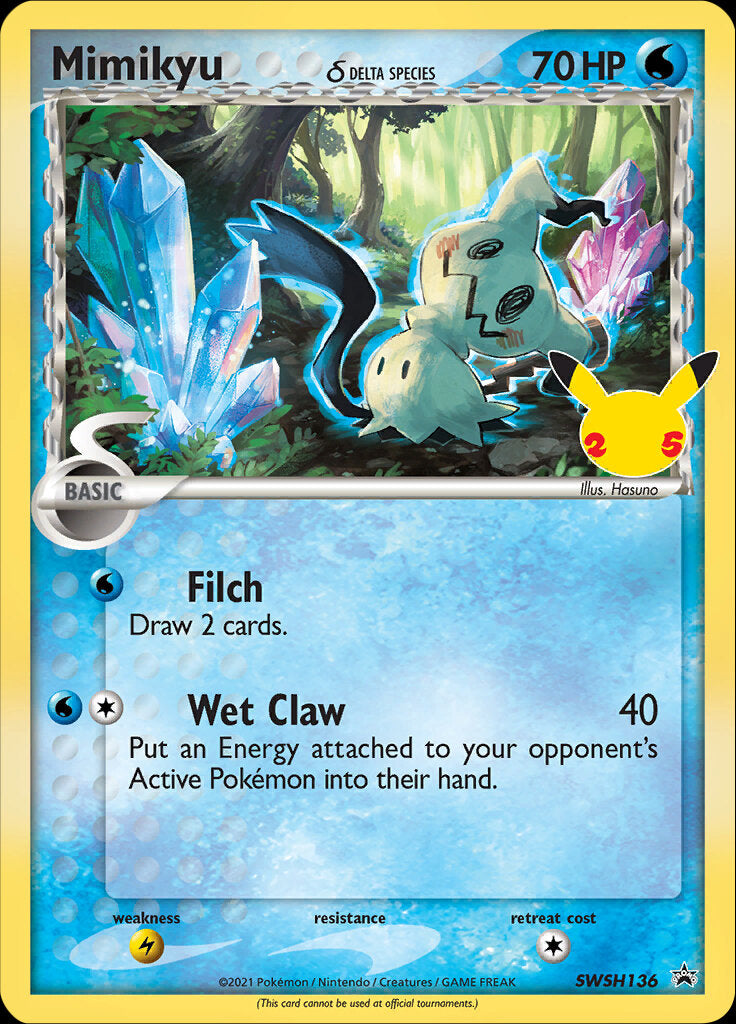 Mimikyu (SWSH136) (Delta Species) (Celebrations) [Sword & Shield: Black Star Promos] | Enigma On Main