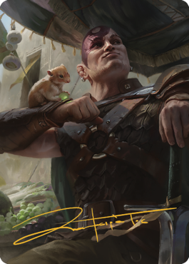 Minsc & Boo, Timeless Heroes Art Card (38) (Gold-Stamped Signature) [Commander Legends: Battle for Baldur's Gate Art Series] | Enigma On Main