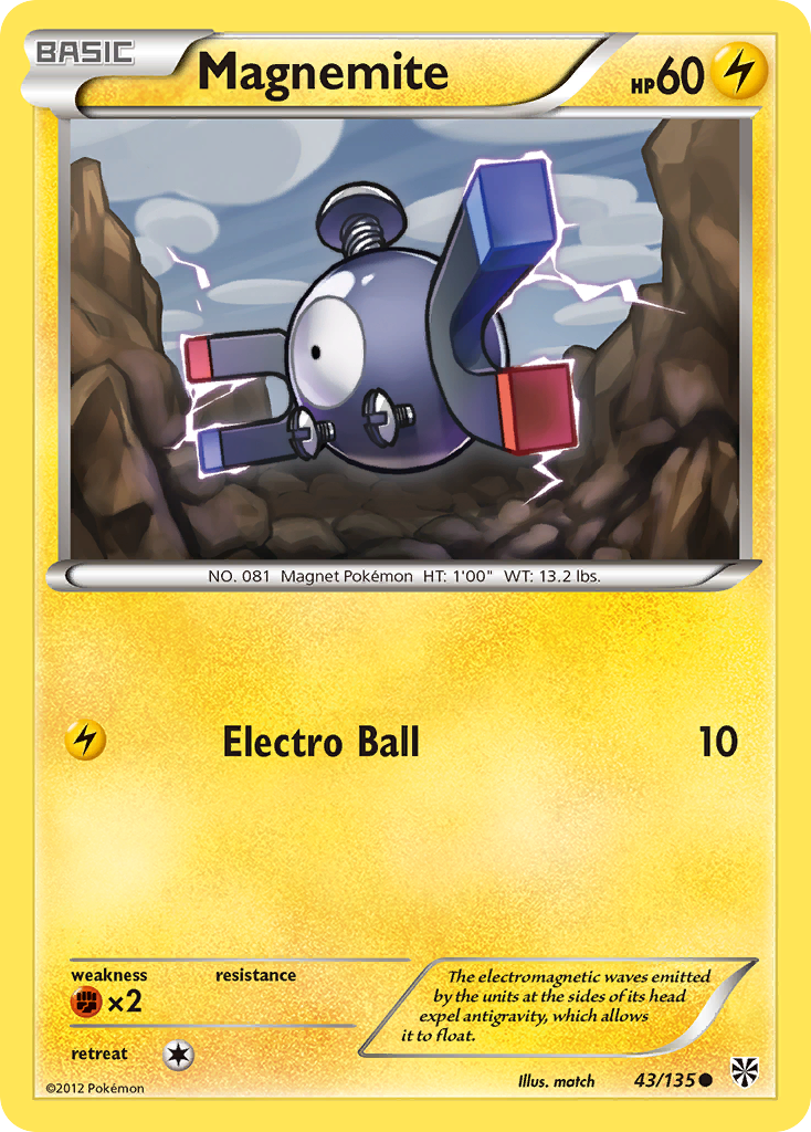 Magnemite (43/135) [Black & White: Plasma Storm] | Enigma On Main