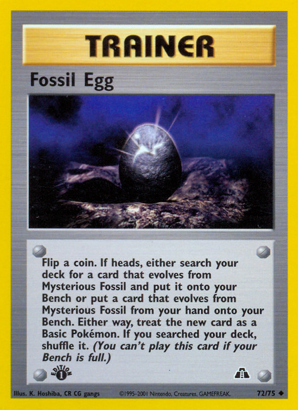 Fossil Egg (72/75) [Neo Discovery 1st Edition] | Enigma On Main