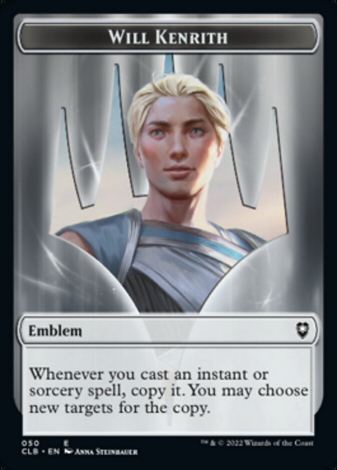 Will Kenrith Emblem // Copy Double-sided Token [Commander Legends: Battle for Baldur's Gate Tokens] | Enigma On Main