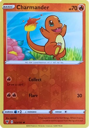 Charmander (023/185) (Reverse Cosmos Holo) [Sword & Shield: Vivid Voltage] | Enigma On Main