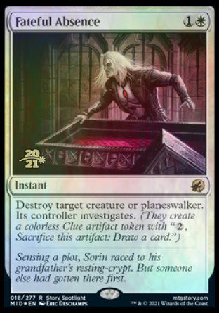 Fateful Absence [Innistrad: Midnight Hunt Prerelease Promos] | Enigma On Main