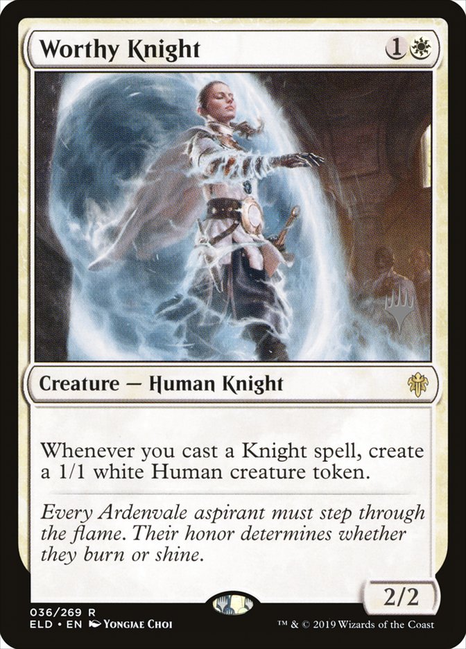 Worthy Knight (Promo Pack) [Throne of Eldraine Promos] | Enigma On Main