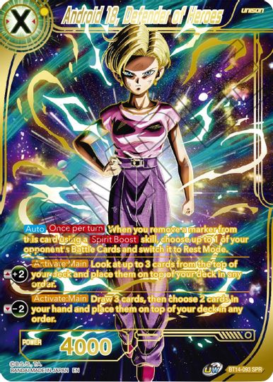 Android 18, Defender of Heroes (SPR) (BT14-093) [Cross Spirits] | Enigma On Main