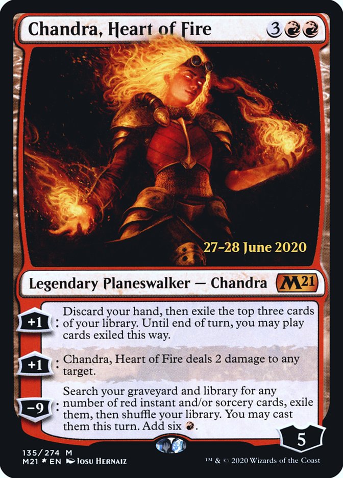 Chandra, Heart of Fire  [Core Set 2021 Prerelease Promos] | Enigma On Main