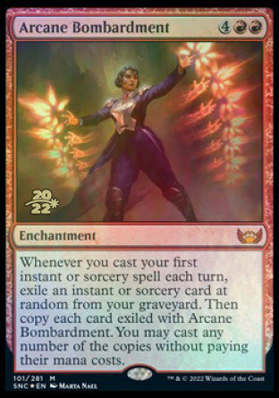 Arcane Bombardment [Streets of New Capenna Prerelease Promos] | Enigma On Main