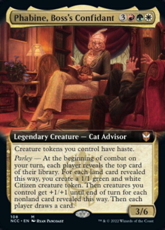 Phabine, Boss's Confidant (Extended Art) [Streets of New Capenna Commander] | Enigma On Main