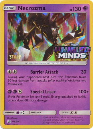 Necrozma (SM204) (Staff Prerelease Promo) [Sun & Moon: Black Star Promos] | Enigma On Main