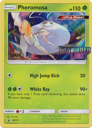 Pheromosa (SM115) (Staff Prerelease Promo) [Sun & Moon: Black Star Promos] | Enigma On Main