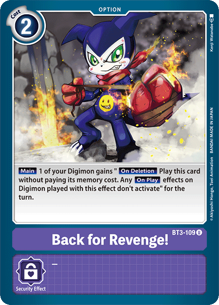 Back for Revenge! [BT3-109] [Release Special Booster Ver.1.0] | Enigma On Main
