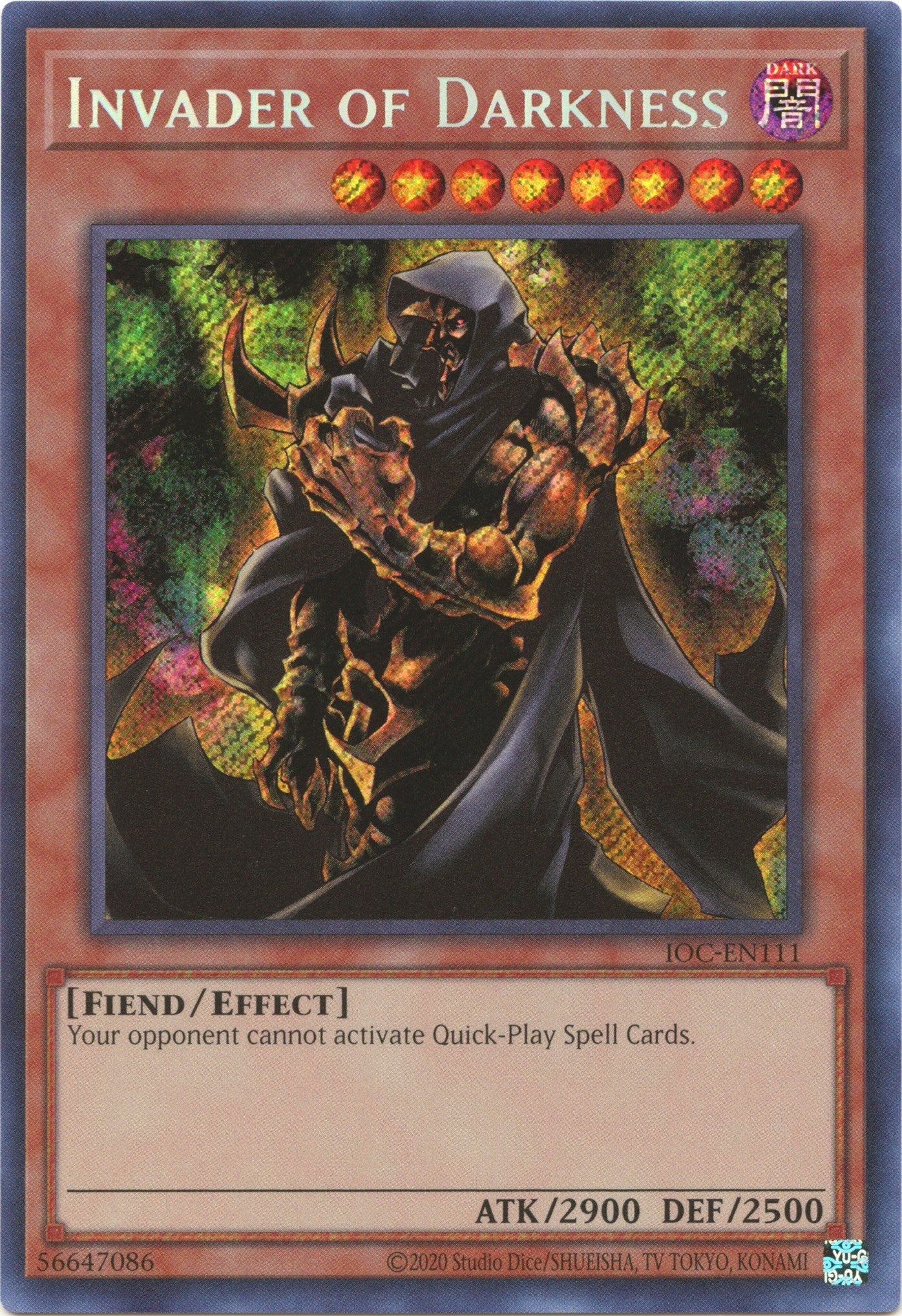 Invader of Darkness (25th Anniversary) [IOC-EN111] Secret Rare | Enigma On Main