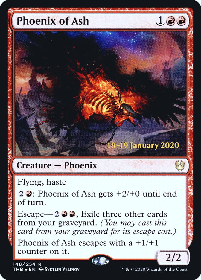 Phoenix of Ash [Theros Beyond Death Prerelease Promos] | Enigma On Main