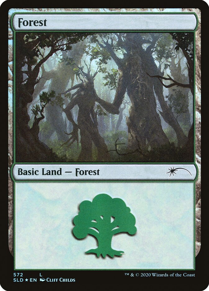 Forest (Tree Hugging) (572) [Secret Lair Drop Promos] | Enigma On Main