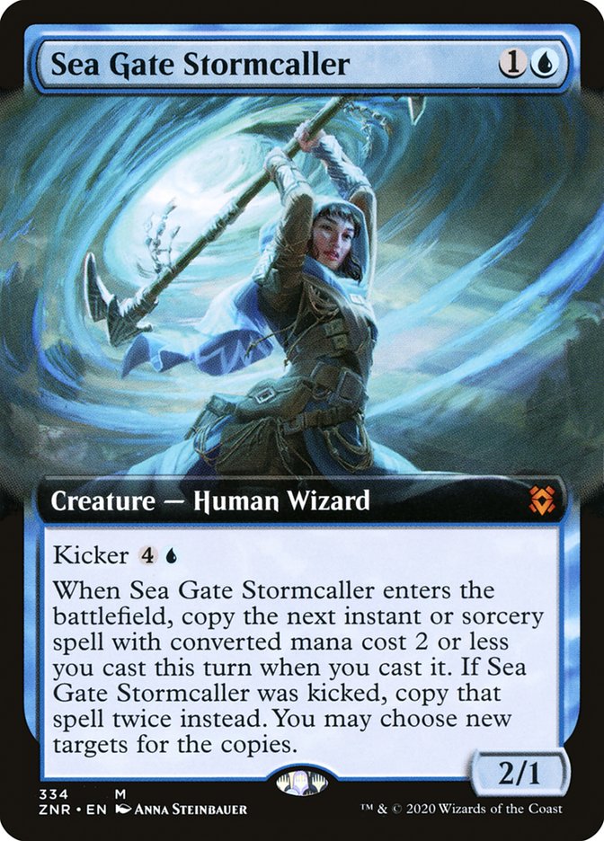 Sea Gate Stormcaller (Extended Art) [Zendikar Rising] | Enigma On Main