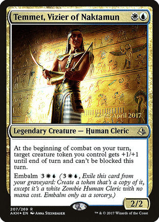 Temmet, Vizier of Naktamun [Amonkhet Promos] | Enigma On Main