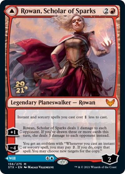 Rowan, Scholar of Sparks // Will, Scholar of Frost [Strixhaven: School of Mages Prerelease Promos] | Enigma On Main