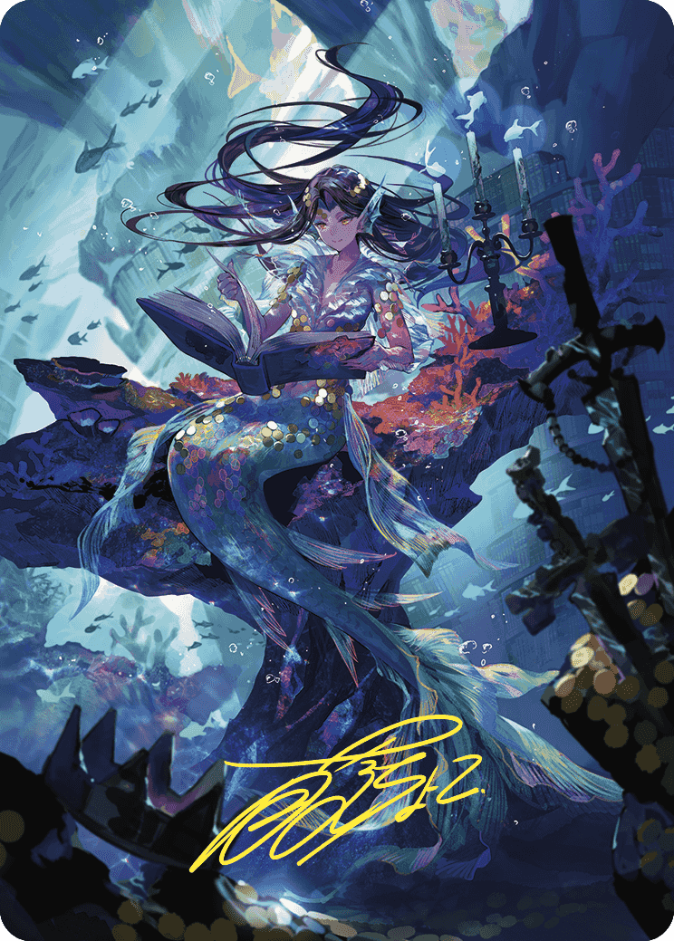 Rhystic Study Art Card (Gold-Stamped Signature) [Wilds of Eldraine Art Series] | Enigma On Main